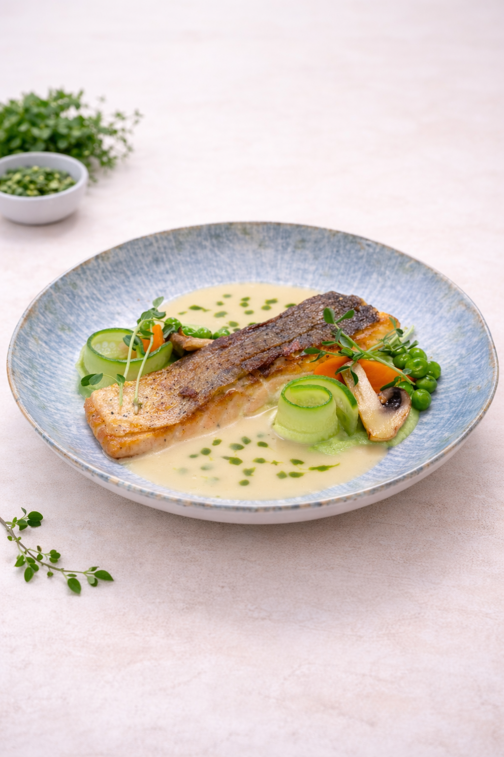 Food reel s moderným platingom